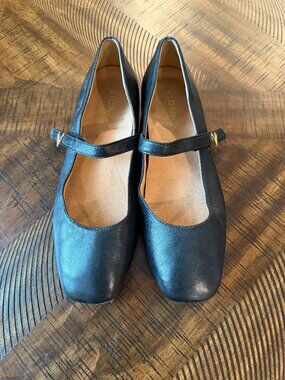 Vionic Alameda Black Leather Mary Jane Flats Women’s Size 8 Comfort Orthopedic S